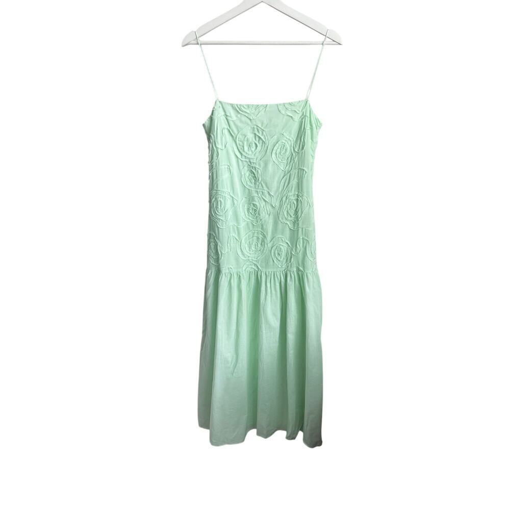 Bec & Bridge Haze Textured Floral Maxi Dress Mint Green Women's Size US 2 NWT - Picture 4 of 14